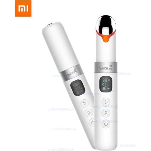 Xiaomi WellSkins LCD Display Color Light Eyes Massager Wand USB Eye Beauty Stick Heated Black Gallstone Magnetic Vibration