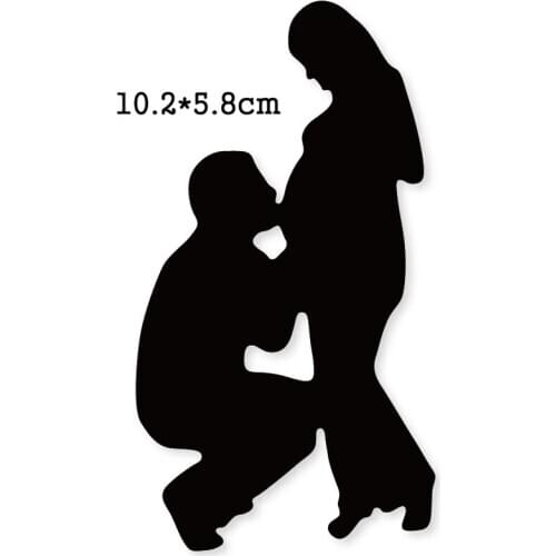 Father Kiss Pregnant Mother Metal Cutting Dies Stencils For DIY Scrapbooking Decorative Embossing 2020 New Handcraft Die Cuts
