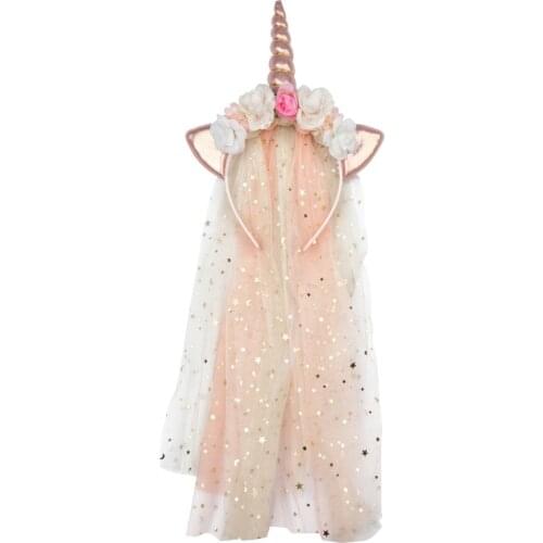 Miss Cute Headbands For Kids Girl Princess Hairbands Yarn Veil Crown Bow Knot Flower Child Hair Accessories Handmade Wholesale