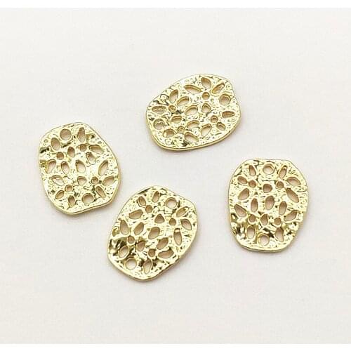 New arrival! 18x15mm 100pcs Zinc Alloy Mesh Oval Charm for Handmade Necklace Earring DIY Parts,Jewelry Findings & Components