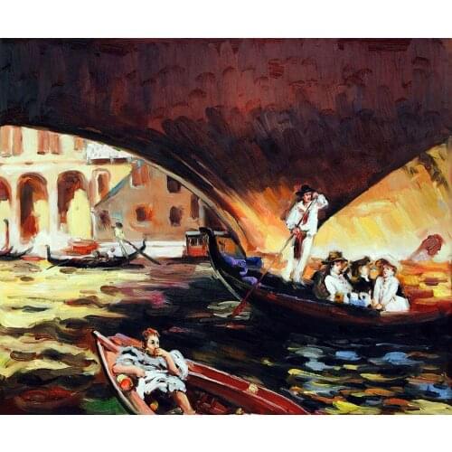 Landscape Art Painting John Singer Sargent of The Rialto, Venice, 1909 Canvas Oil Painting for Office Decor