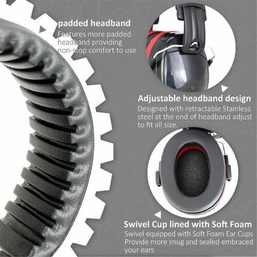 Adjustable Ear Defenders Earmuffs Hearing Protection Ear Defenders Noise Reduction For Sport Shooting For Adults Children