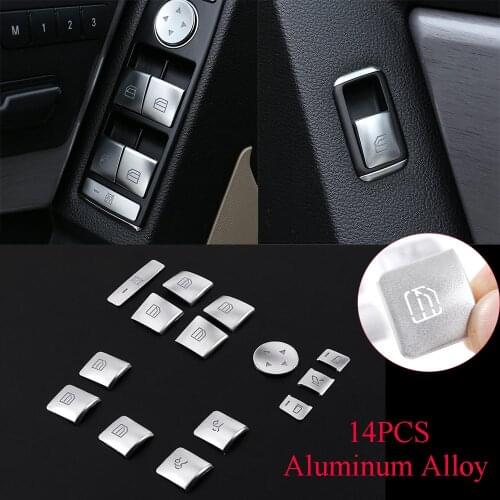 Alloy Window Lift Button Cover For Mercedes Benz C Class GLK W204 X204 2008-2013