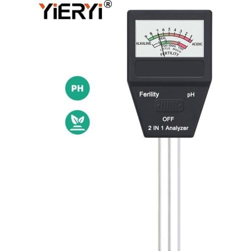 Yieryi 2 in 1 Soil Moisture Sensor Meter Plant Fertile pH Tester High Precision Soil ph Test Equipment Indoor Outdoor Tool