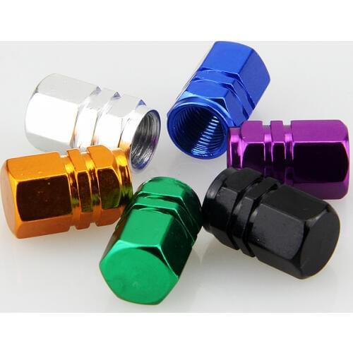 100PCS Aluminum Alloy Car Wheel Tyre Tire Valve Rim Stem Caps Air Dust Waterproof Covers