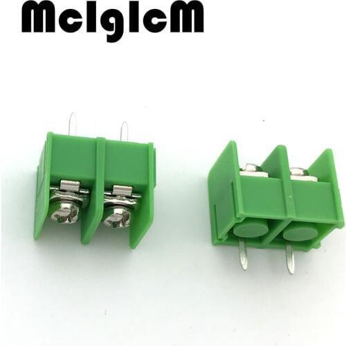 200pcs/lot 7.62mm pitch connector KF7.62 pcb screw terminal block connector 2 pin KF7.62-2P Free Shipping