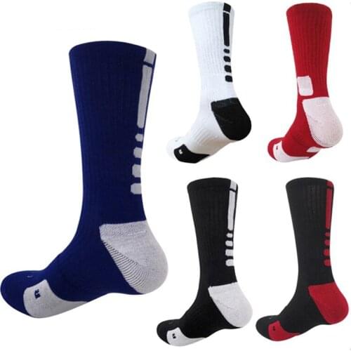 2017 Thicken Professional Soft Towel Bottom New Elite Male women Socks Men Meias Masculinas long tube socks 7Color