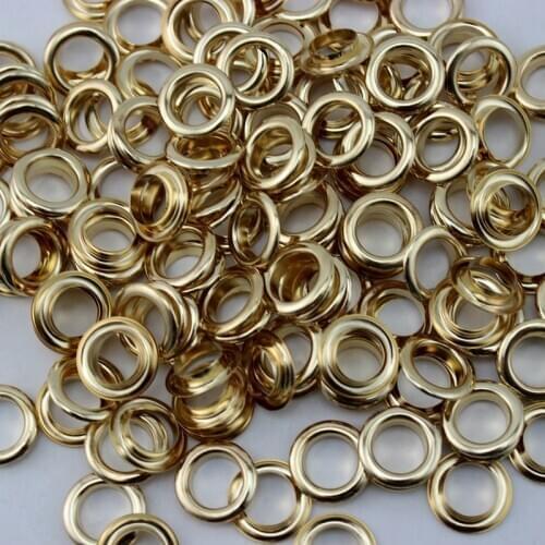 300set 8mm Rose gold metal copper eyelets buttons clothes accessory handbag findings FREE SHIPPING