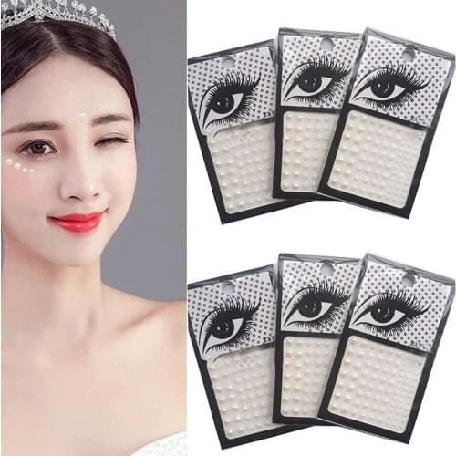3D Diamond Makeup Face Sticker pearl Diamond Tear drill Tattoo DIY Jewel Eyes Makeup Self Adhesive Nail Stickers Makeup Jewel