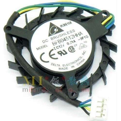Delta Electronics BFB04512HHA -9F1G DC 12V 0.21A 45x45mm 4-wire Server Frameless Cooling Fan