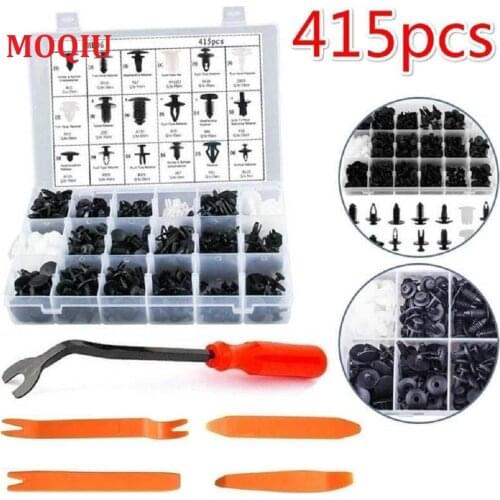 415pcs / set mixed auto bumper wheel eyebrow fender plastic fastener screw rivet for all cars clip set
