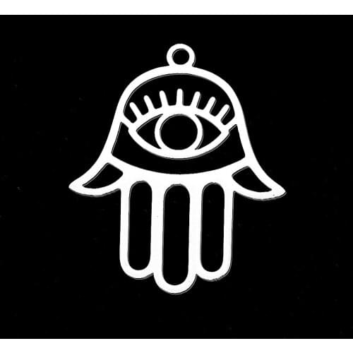 5pcs/lot 100% Stainless Steel Palm Eyes DIY Earring Pendant Charm Wholesale Never Fade Finding Supplies Factory Prices