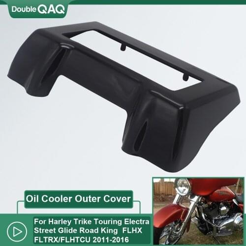 ABS Plastic Chrome Oil Cooler Outer Cover Kit For Harley Trike Touring Electra Street Glide Road King FLHX FLTRX FLHTCU 2011-201