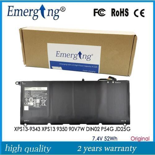 7.4V 52Wh New Original Laptop Battery JD25G For DELL XPS 3 (9343) (9350) 90V7W JHXPY 5K9CP JD25G