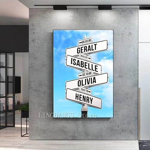 5d Diy Diamond Painting Personalized Intersection Street Sign With 2 4 Names Dates Diamond Mosaic Cross Stitch Kits Home Decor