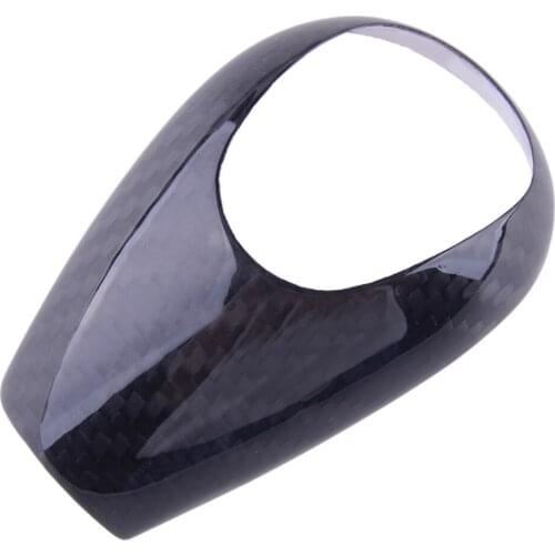 Car Carbon Fiber Black Console Gear Shift Knob Cover Trim Fit for BMW M3 M5 M6 2006 Accessories