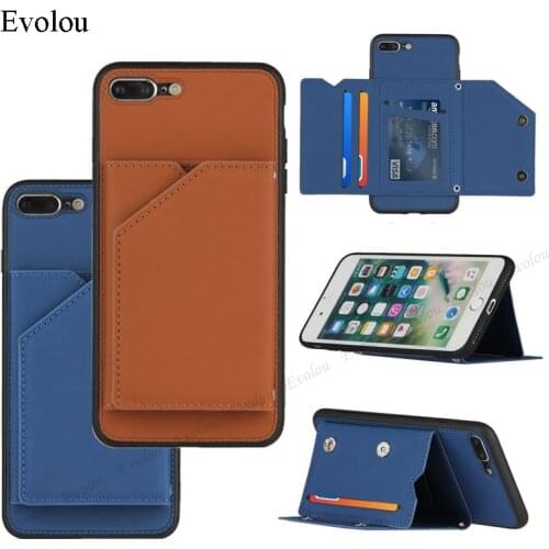 Multi-card Slot Stand Phone Case for iphone 7 8 Plus SE 4.7'' Flip Wallet Leather Cover For iphone 12 Mini 12 11 Pro Max XR Xs