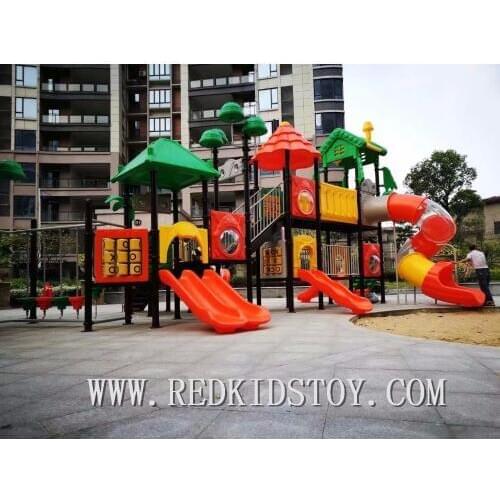 Exported to Romania CE Approved Top Quality Children Outdoor Playground Adventure Playground Facility HZ-7504C
