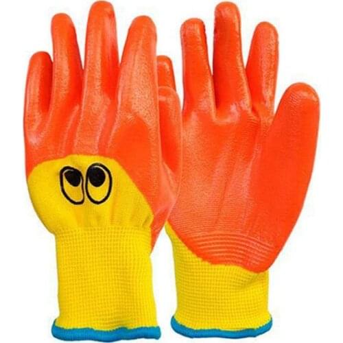 Breathable Children Gardening Gloves Toddlers Household Cartoon Animal Oil Resistant Non-slip Anti-stab Handwork Gloves