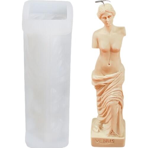 Roman Retro Candle Clay Silicone Mold Chocolate Cake Maker Mould