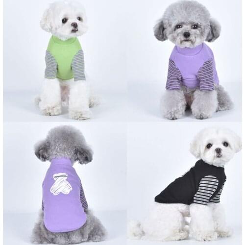 Cat Dog T-shirt Autumn Winter Puppy Pet Clothes Tee Shirt Chihuahua Yorkshire Terriers Pomeranian maltese Poodle Bichon Clothing