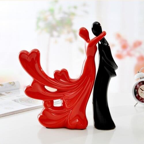 Ingdezhen Ceramics Crafts Handmade Products Creative Furnishings Home Decorations Characters Hug Ornaments Wedding Gifts