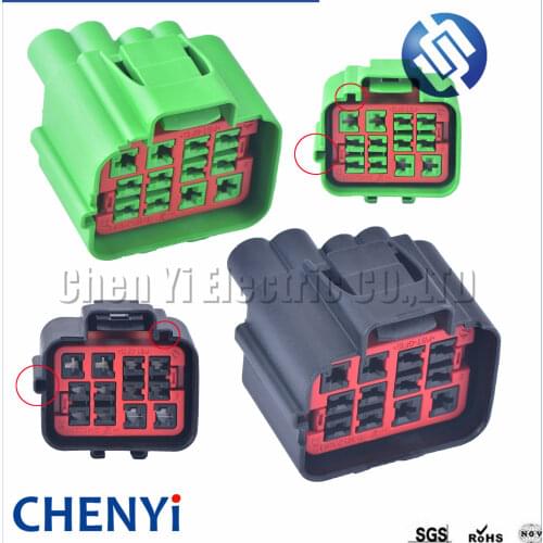 1 set 12 Pin TE 0-1452299-1 0-1452300-1 Female HeadLamp Light Harness Assembly Connector Plug For Volvo S40 S60 S80L XC90 XC60