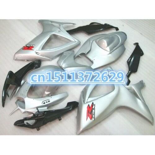 ABS high-silver 100% fairing kit for 2006 2007 GSXR 600 750 K6 GSXR600 GSXR750 06 07 bodywork fairings kit