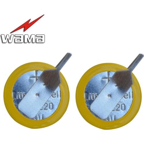 2pcs Celi Left Knife 2-Pin CR1220 3V Battery with Welding Feet Conventional Horizontal Customized BIOS 1220 Coin Battery