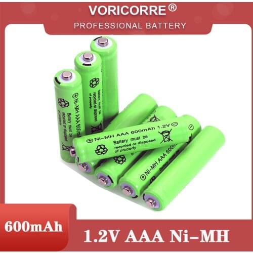 1.2V NI-MH AAA Batteries 600mAh Rechargeable nimh Battery 1.2V Ni-Mh aaa For Electric remote Control car Toy RC ues