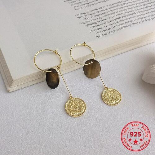 2019 New Arrival Pure 925 Silver Dangle Earrings European American New Design Creative Concise Drop Earring Fine Jewelry