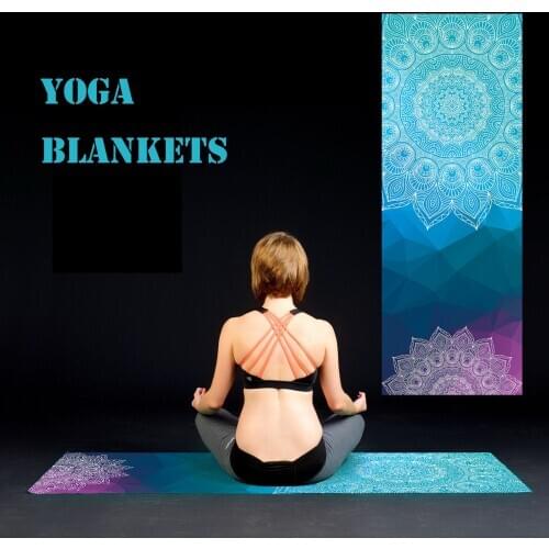 Mandola Yoga Blanket Pilates Fitness Yoga Blanket Classic Mat Cover Diamond Texture Non Slip Portable Travel Yoga Mat Towel