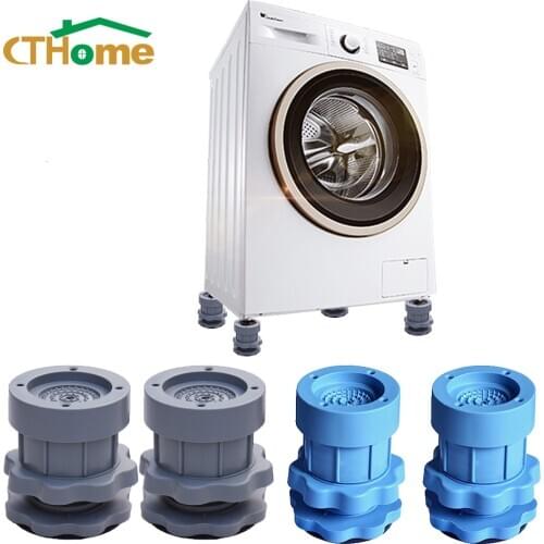 4PCS Anti Vibration Mats for Washing Machine Rubber Mat Support Machine Dryer Rubber Pad Adjustable Non-Slip Pad Floor Protector