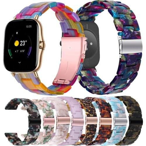 20MM Resin Straps For Xiaomi Huami Amazfit GTS 2 Mini/GTS 2E/Bip/Bip S Lite U Pro Pop GTR 42MM Smart Watch Band Correa Wristband