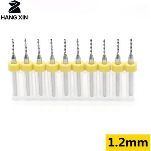 10 Pcs/set 1.2mm 1.25mm Import Carbide PCB Drill Bits, Print Circuit Board Mini CNC Drilling Bit Set, Woodworking Tools