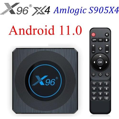 20PCS X96 X4 Android 11 TV Box Amlogic S905X4 Smart RGB Light 4G 32G 64G Dual Wifi Youtube AV1 Media Player TVBOX 8K Set top box