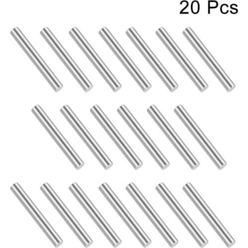 Uxcell 20Pcs Stainless Steel 10mm/20mm/30mm/40mm/45mm Long 1.5mm Diameter Shaft Round Rod Silver for DIY Toy RC Car Model Part