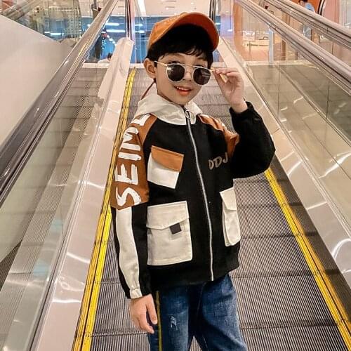 With Pocket Spring Autumn Coat Outerwear Top Children Clothes Kids Costume Teenage Formal Home Outdoor Boy Clothing High Quality