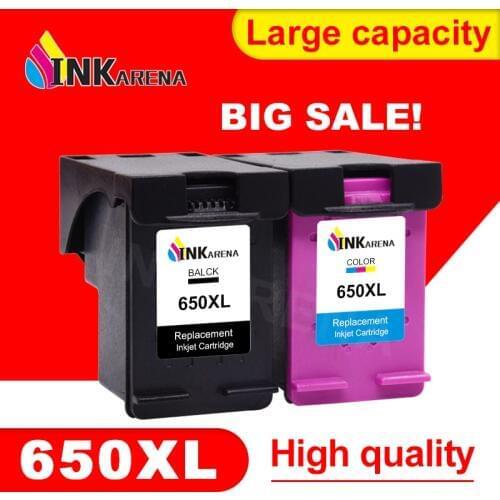 INKARENA Remanufactured Ink Cartridge Replacement For HP 650 XL Deskjet 1015 1515 2515 2545 2645 3515 4645 Printer Cartridge