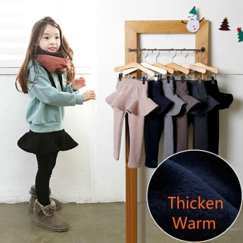 2021 new girls pants kids clothes cotton warm baby girl skirt pants toddler leggings girls winter clothes