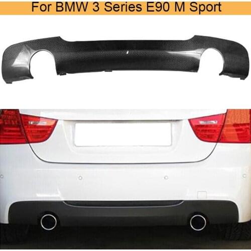 3 Series Carbon Fiber Rear Bumper Diffuser Lip Spoiler For BMW E90 M Sport 325i 335i 2005 - 2011 Car Rear Bumper Diffuser Lip