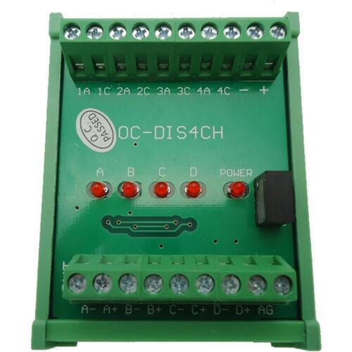 4 Channels Converter Terminal Blocks Board Open Collector HTL into Differential TTL Signal 2MHz