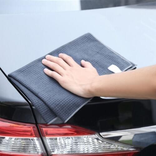 5 Pcs Car Washing Towel Glass Cleaning Water Drying Microfiber Window Clean Wipe Car Detailing Waffle Weave
