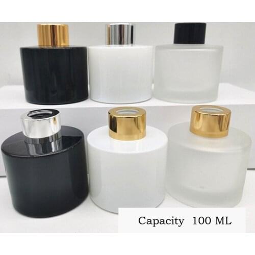 5pcs 100ml White/Black Aromatherapy Glass Bottles For Home Decor Essential Oil Glass Container Rattan Reed Scent Diffuser Bottle