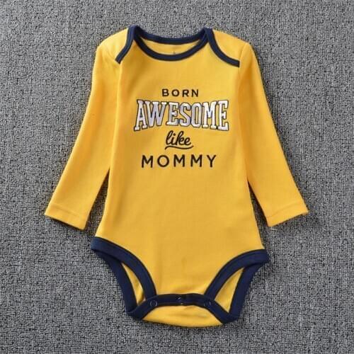 Promotion Good Quality Original Baby Girls Boys Long Sleeves Cotton Bodysuits Baby Fashion Jumpsuit newborn to 24M kids clothes