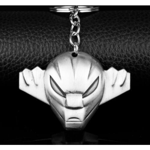 Anime Kotetsu Jeeg Magnetic Armor Man Mask Keychain Alloy Cosplay Pendant Key Chain Llaveros Men Car Chaverios