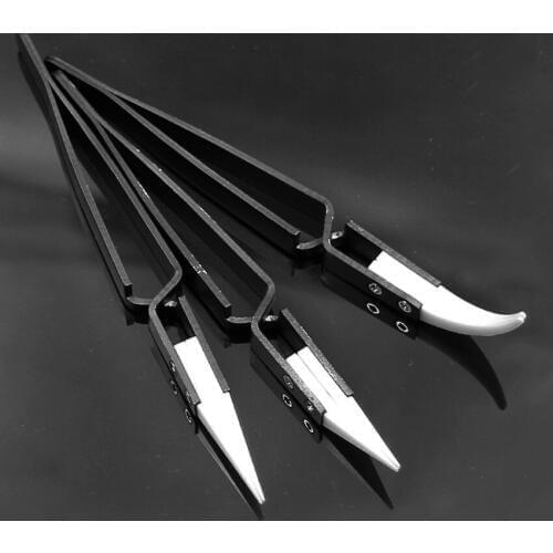 Antimagnetic Precision Tweezers Stainless Steel Tweezer Curved Straight Tweezers Repair Tool for Craft, Jewelry, Electronics