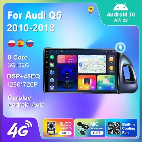 Car Radio Autoradio For Audi Q5 2010-2018 Multimedia Navigation GPS Android 10 Auto Stereo Video Carplay No 2din Audio For Cars