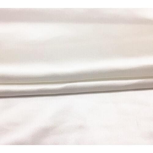 White silk cotton satin fabric silk blended fabric plain white 18momme,SCT356