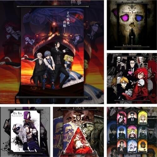 Black Butler Elizabeth Grell William Ronald Cier Sebastian Anime manga wall Poster Scroll E